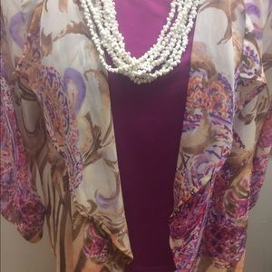 "Chico's" Multi-ColorFul Cardigan Overlay Jacket