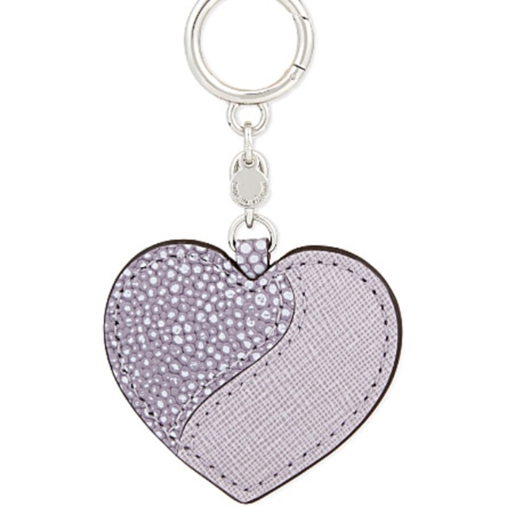 Michael Kors Lilac Leather Heart KeyChain
