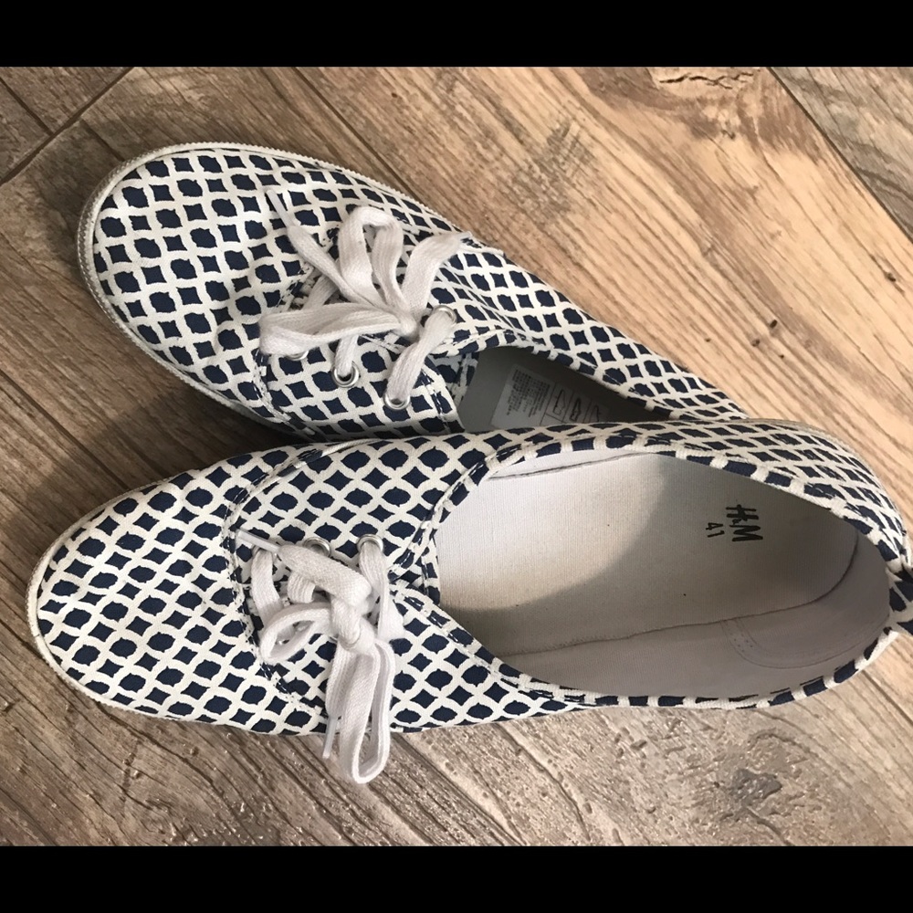 Navy and white H&M "Keds" like shoes