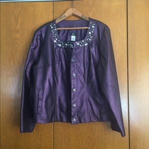 LARK LANE LEATHER LOOK JACKET