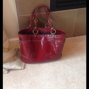 Red coach satchel