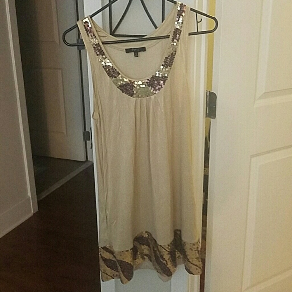 Gold and sequin mini