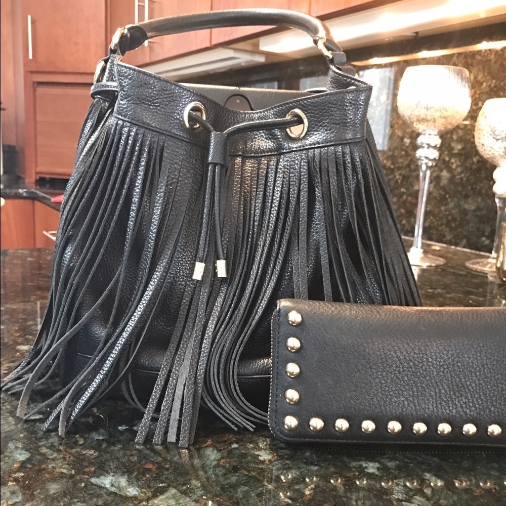 Milly Essex Fringe Bucket bag