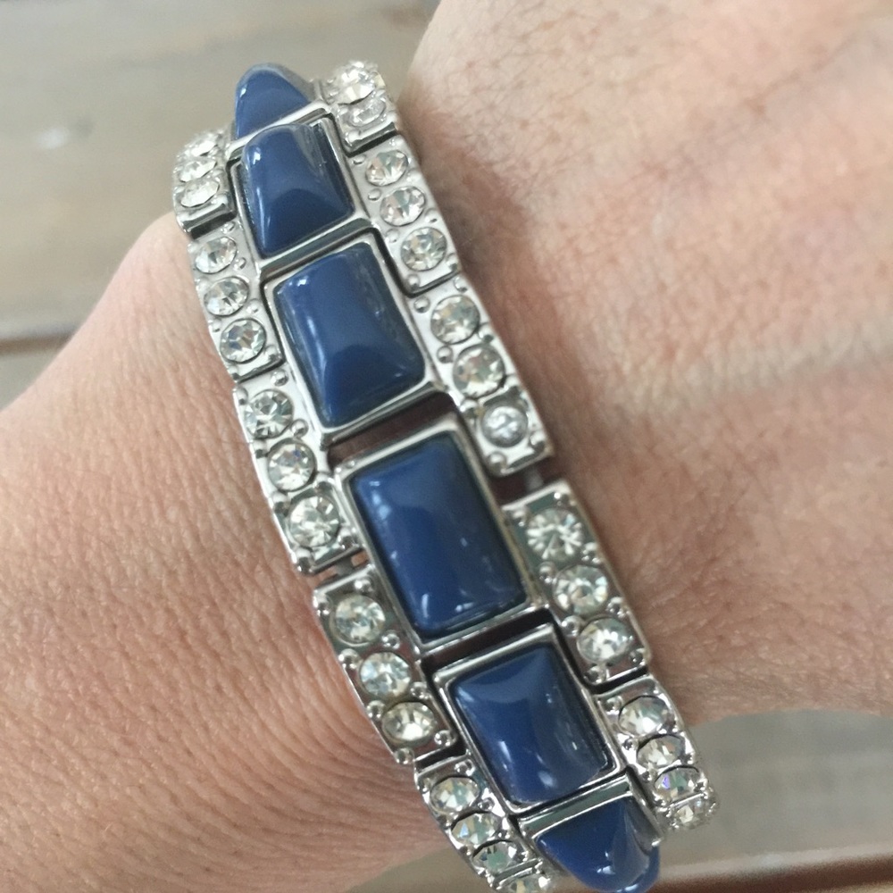 Ann Taylor cobalt blue bracelet, silver hardware