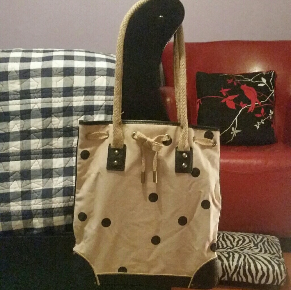 J. CREW Polka Dot Tote