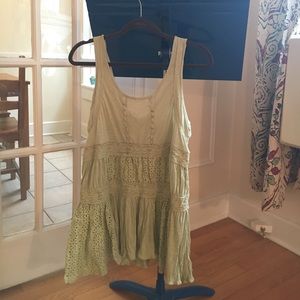 Crinkle Eyelet & Lace Tunic