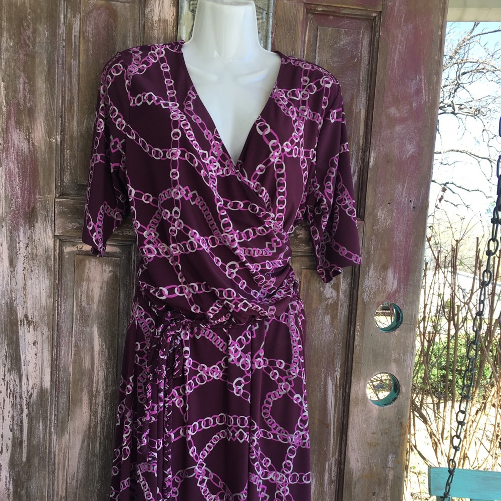 Daisy Fuentes wrap around dress.