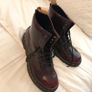 Burgundy Glossy Dr. Martens