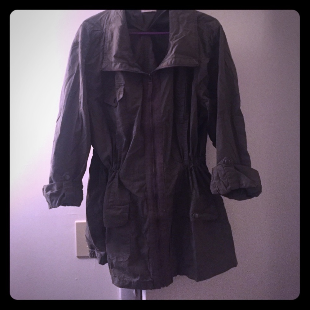 Army green utility jacket