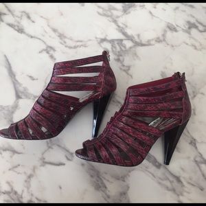 BCBG caged heels