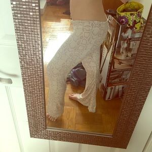 Snake skin print, jersey fabric Yoga bellbottoms