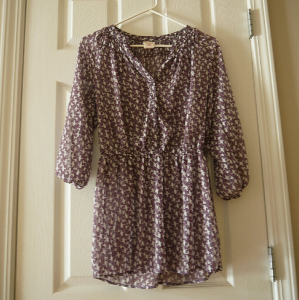 Bird print tunic