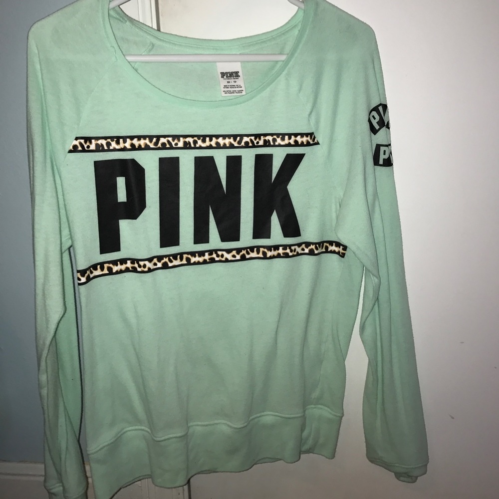 Mint green pink long sleeve
