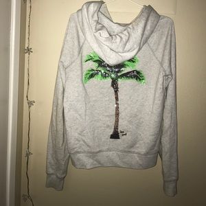 PINK hoodie with palm tree