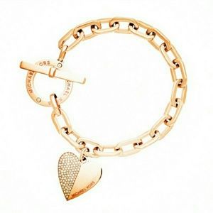 Gold/Diamond HearT Chain Bracelet
