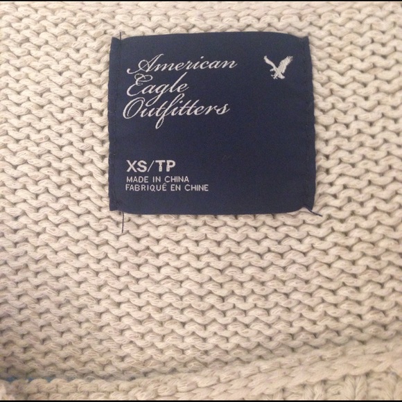 NWT AMERICAN EAGLE SLOUCHY CABLE KNIT FAIRISLE SWEATER - Picture 2 of 4