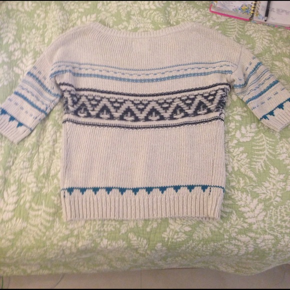 NWT AMERICAN EAGLE SLOUCHY CABLE KNIT FAIRISLE SWEATER - Picture 4 of 4