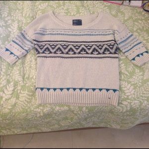 NWT AMERICAN EAGLE SLOUCHY CABLE KNIT FAIRISLE SWEATER