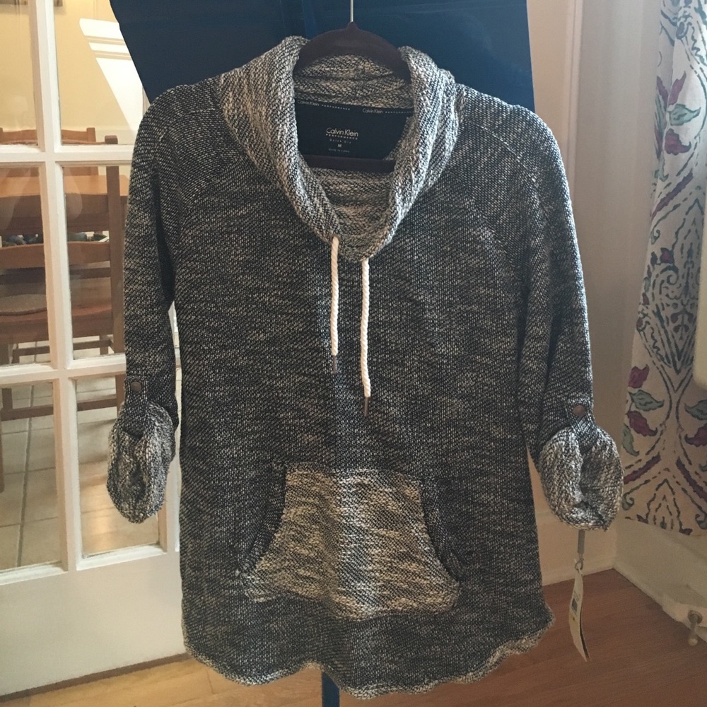 Cowl Neck Active Layering Sweatshirt Tunic