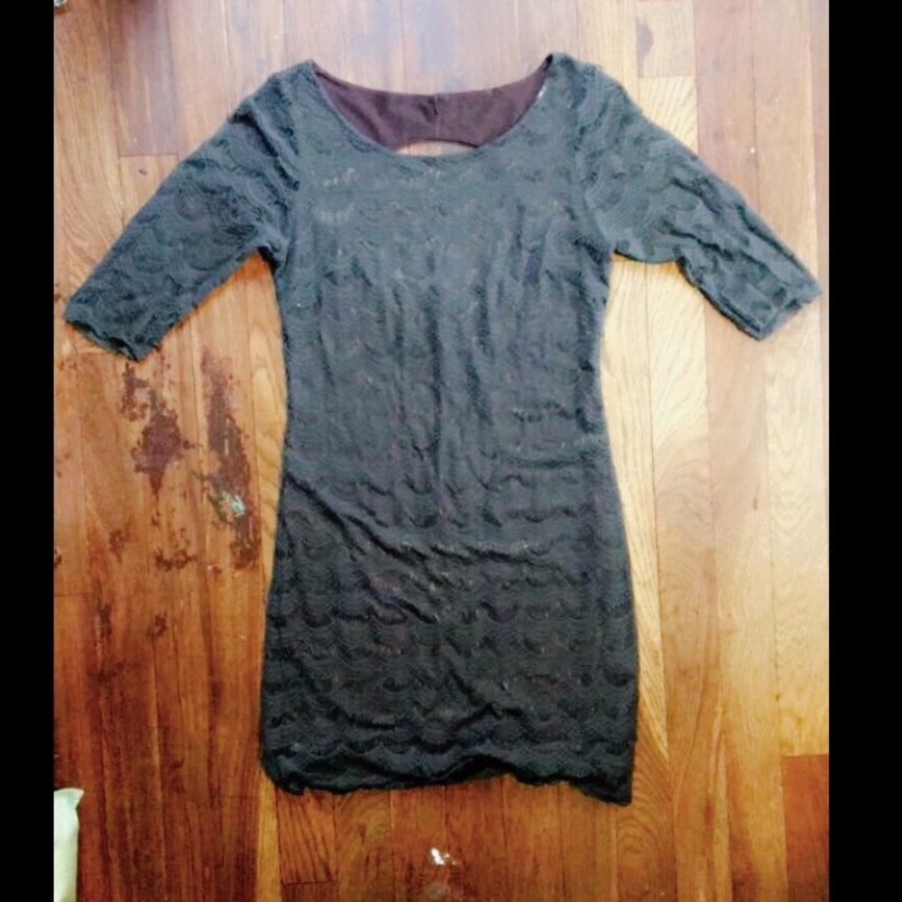 Free People Olive/Deep Green Lace Dress