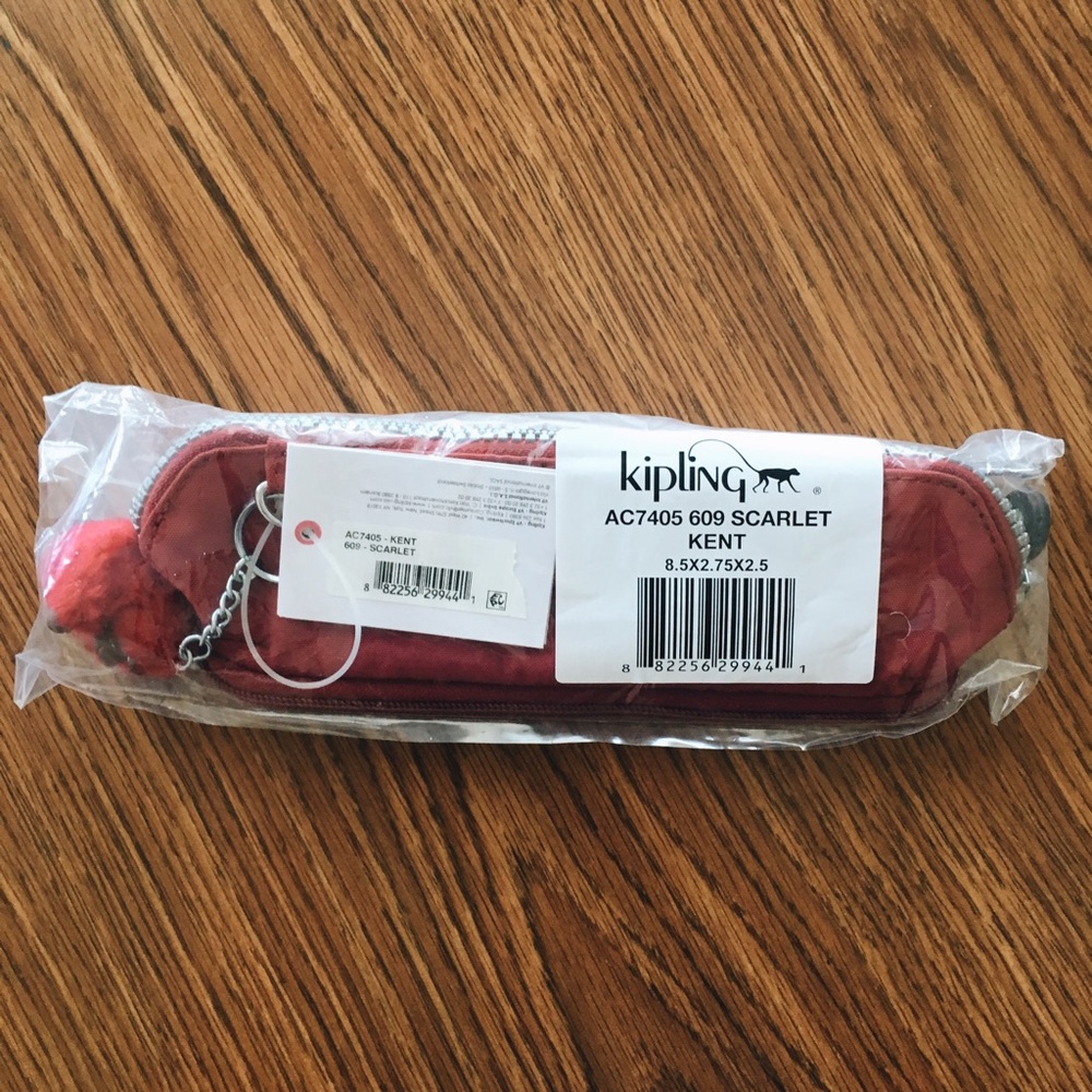 Kipling Pencil Pouch Red