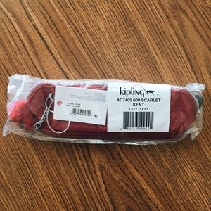 Kipling Pencil Pouch Red