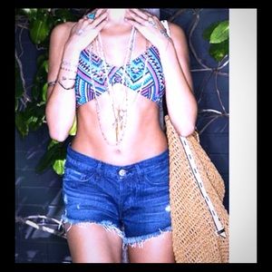 Rebecca Minkoff straw tote with leather straps NWT