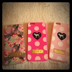 VS Pink iPhone plus cases 6S