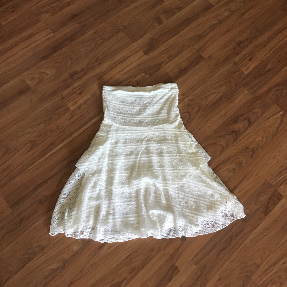 Strapless mini dress