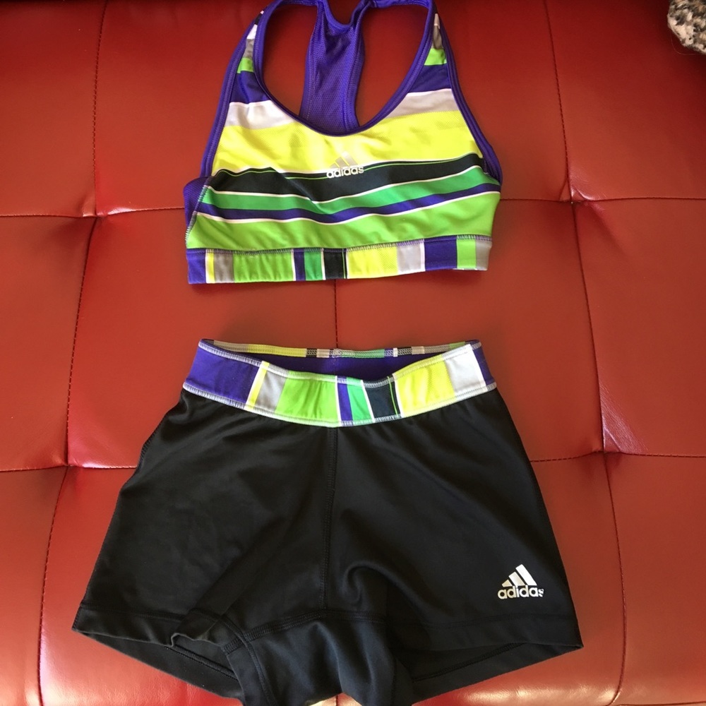Adidas work out set. Sports bra and spankies