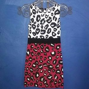 Animal print mini dress