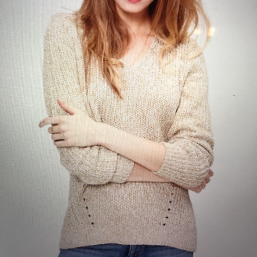Pointelle Ribbed Sweater