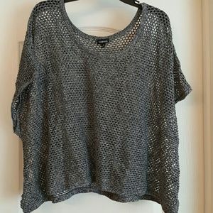 Black white and grey crop-top sweater from Torrid