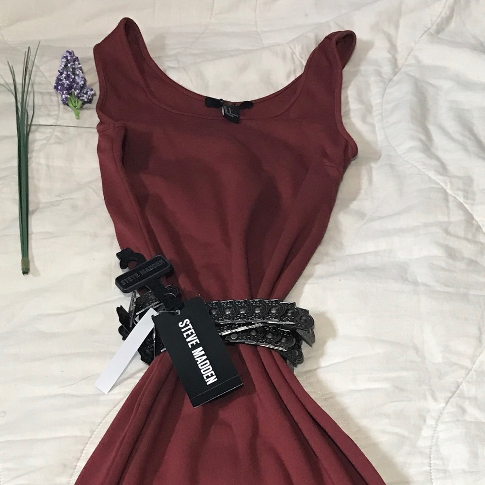 NWT Steve Madden Ant Nickel, chain belt