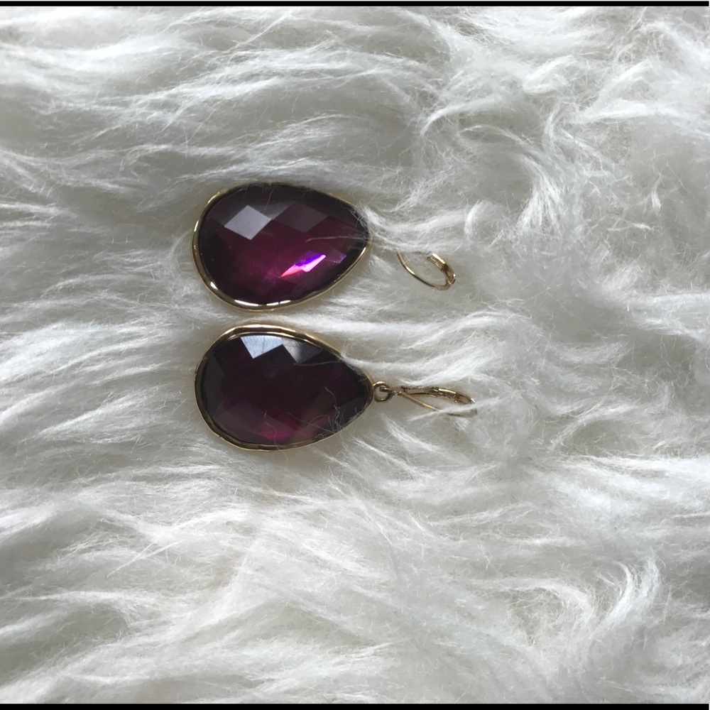 Purple stone earrings
