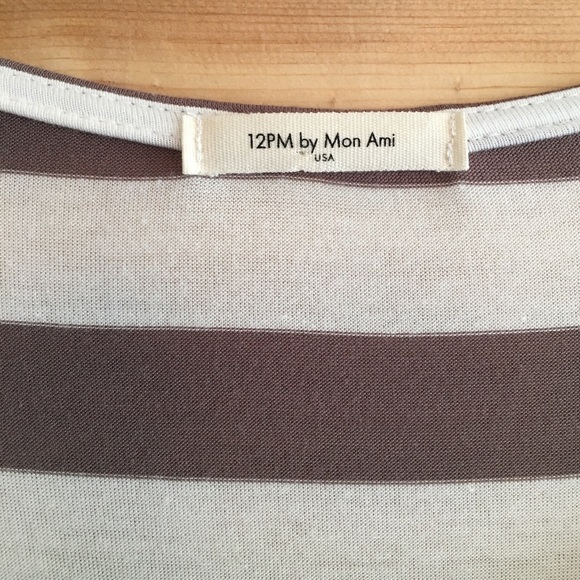 Lg Long Sleeve mauve & cream striped tunic 🌺 - Picture 3 of 3