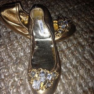 Miu Miu size 6 embellished flats!