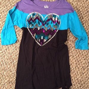 3/4 sleeve Justice cotton tshirt