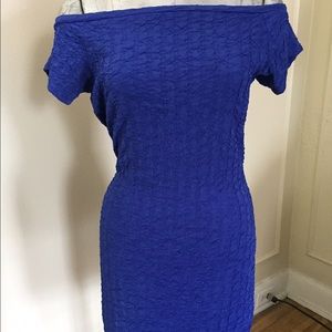 Cobalt Off Shoulder Dress