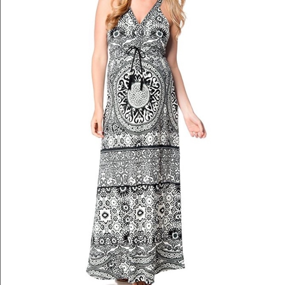 SALE Hale Bob Black & White Maternity Dress - Picture 3 of 5