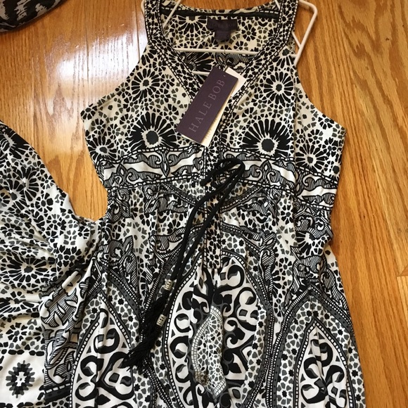 SALE Hale Bob Black & White Maternity Dress - Picture 4 of 5