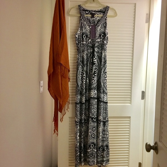 SALE Hale Bob Black & White Maternity Dress - Picture 2 of 5