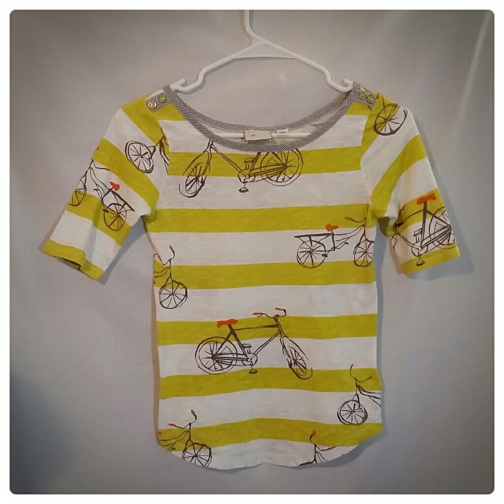 Anthropologie Postmark Striped Bicycle T-shirt