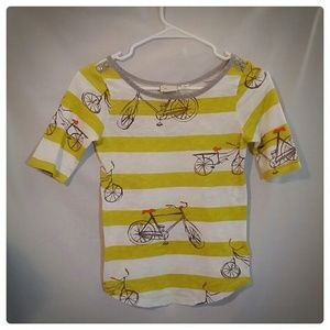 Anthropologie Postmark Striped Bicycle T-shirt