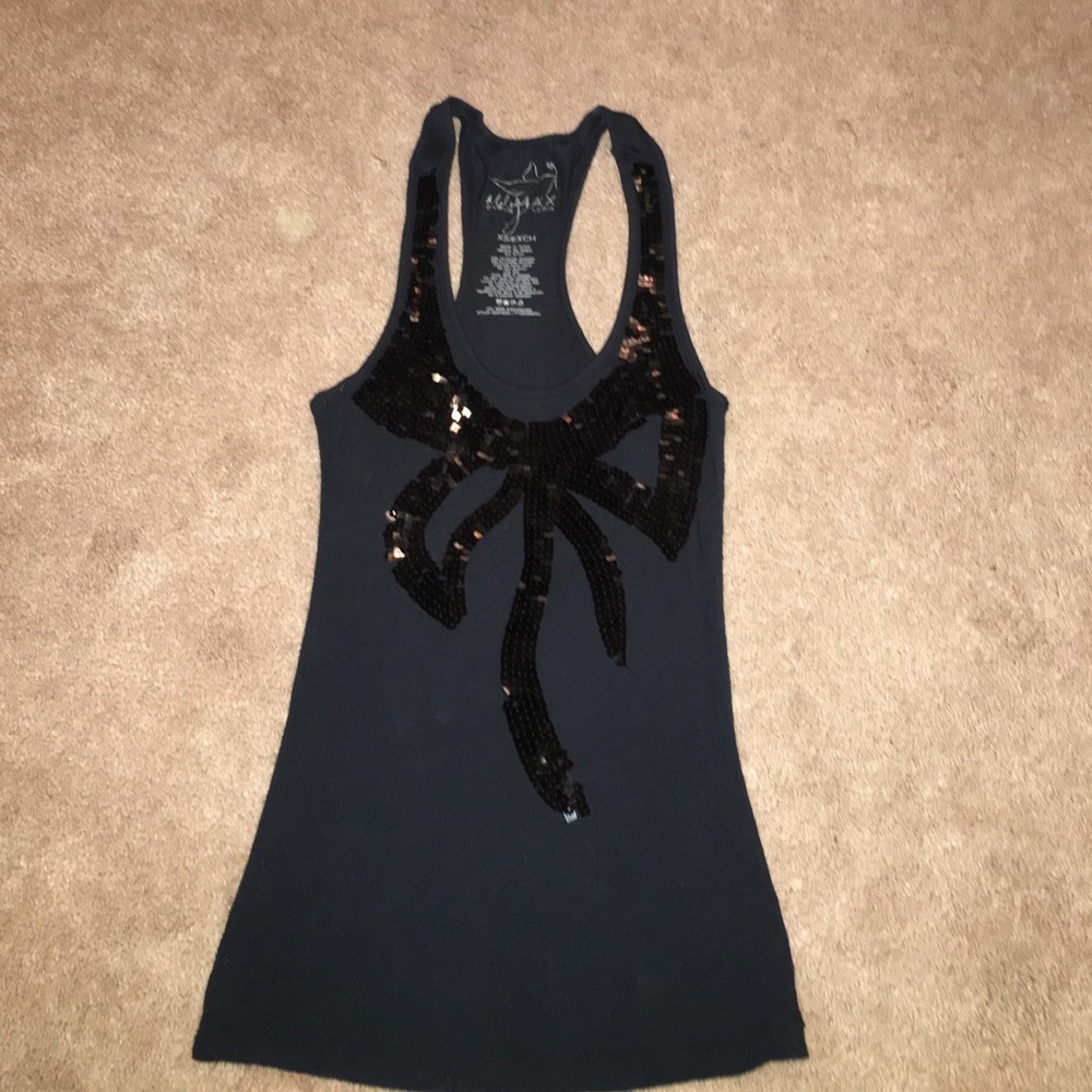 Beautiful sequin bow tank top!