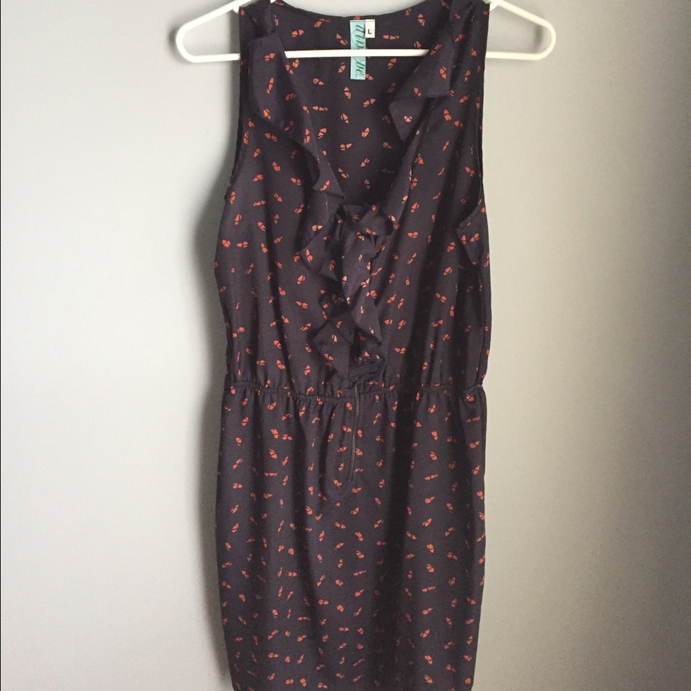 Francesca's Collection ruffle/zip front dress