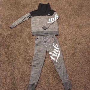 Two PINK Victoria's Secret Sweatsuits Outfits