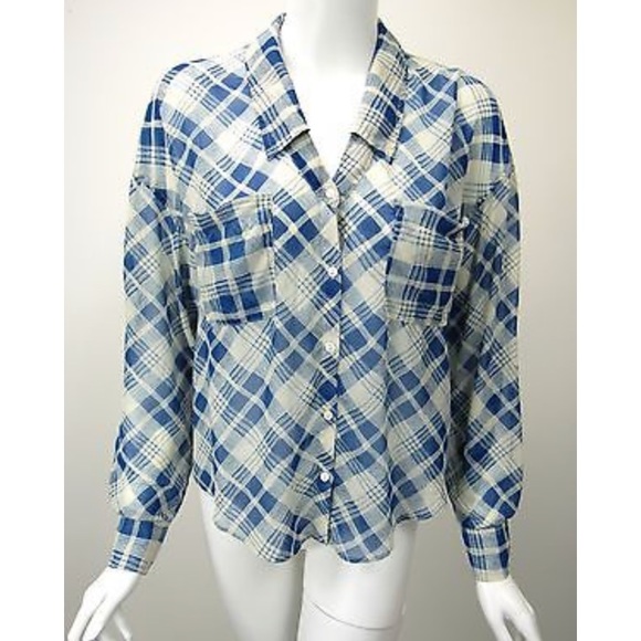 Free People sheer button down top - Picture 2 of 6