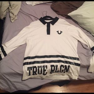 True religion long sleeve polo