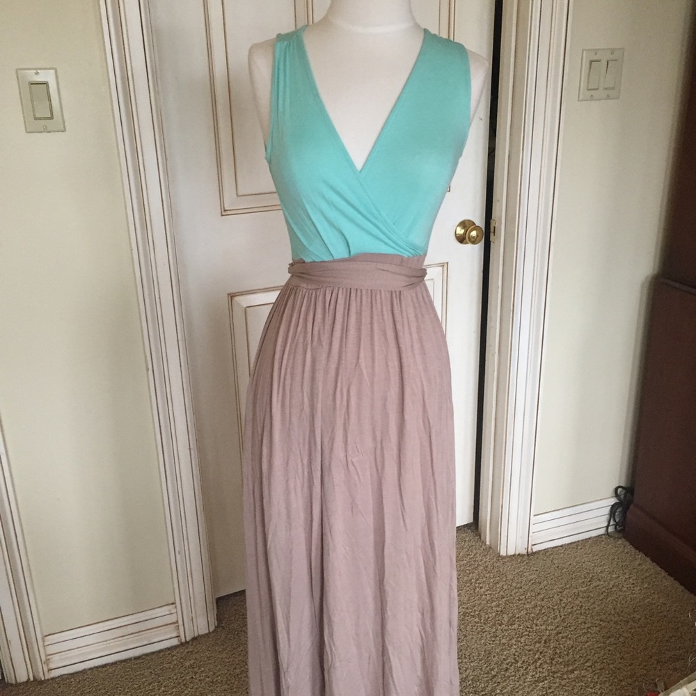 Two toned maxi dress